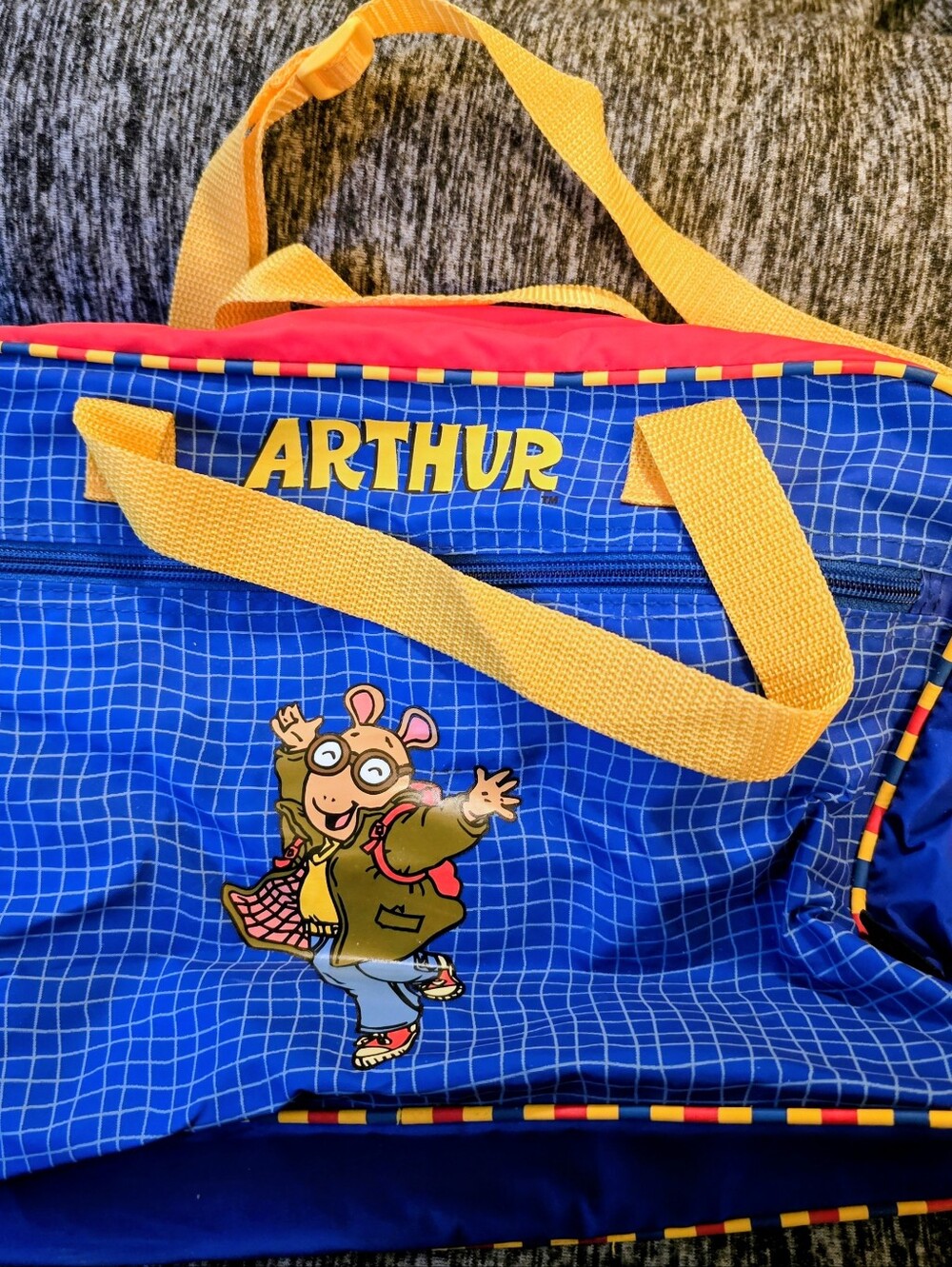 Vintage 1998 PBS Arthur Marc Brown 13” Travel Tote Duffle Bag New